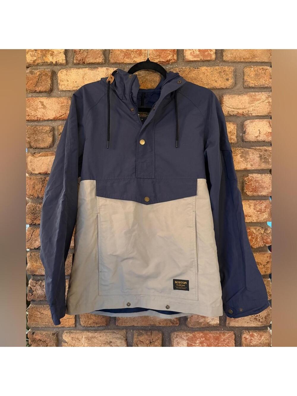 Burton Welton Anorak Navy Tan Colorblock Hooded Pullover [COPY]